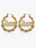 Bamboo Name Earrings