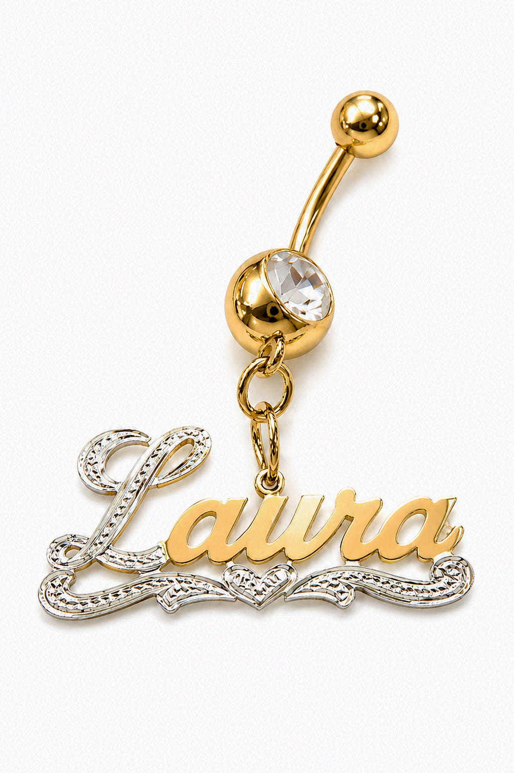 Custom Name Belly Ring