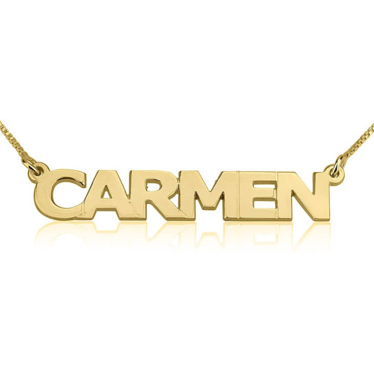 Block Letter Necklace