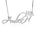 Fancy Crown Name Necklace
