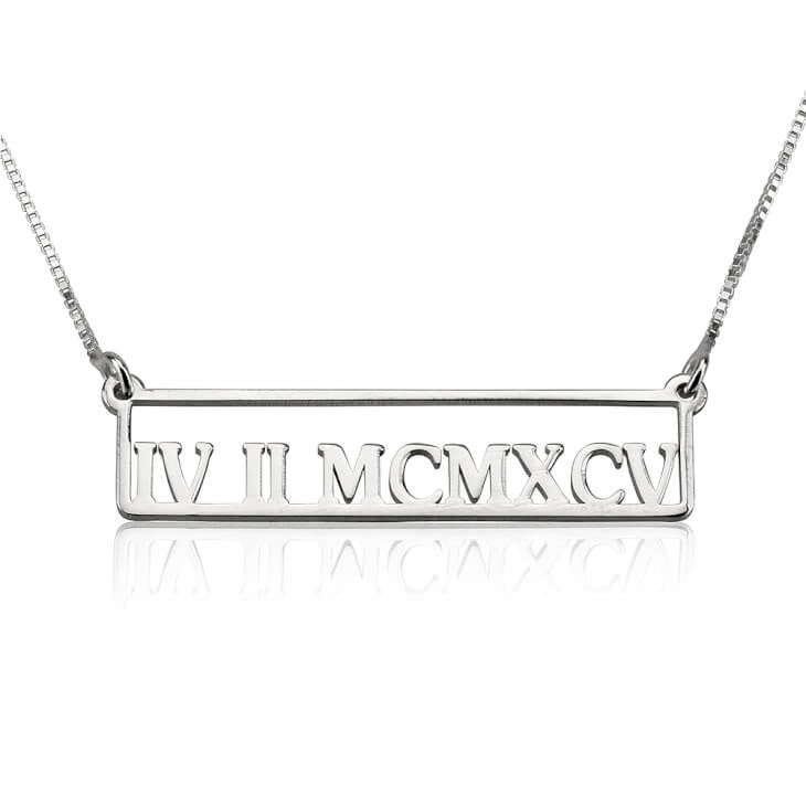Framed Roman Numeral Necklace