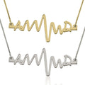 Heartbeat Initials Necklace