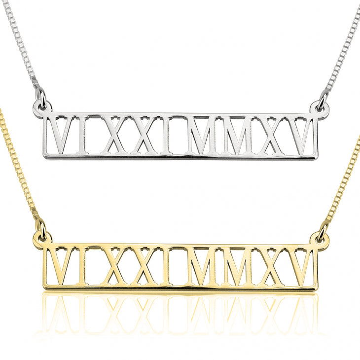 Love Roman Numeral Necklace