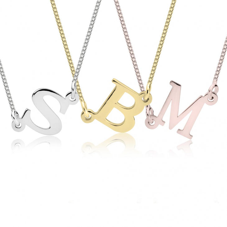Slanted Initial Necklace