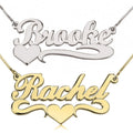 One Heart Name Necklace