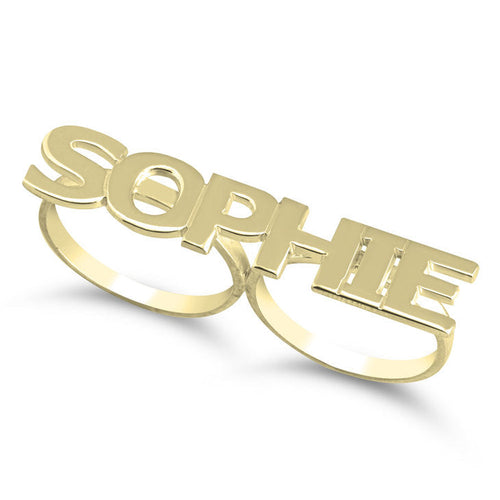 Block Two Finger Ring