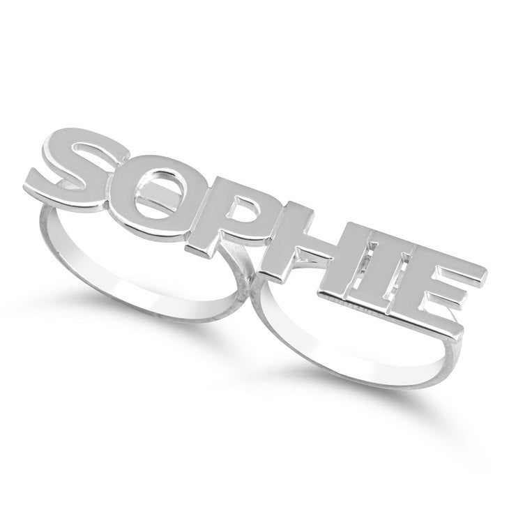 Block Two Finger Ring
