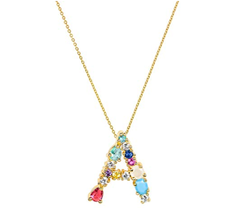 Crystal Initial Necklace