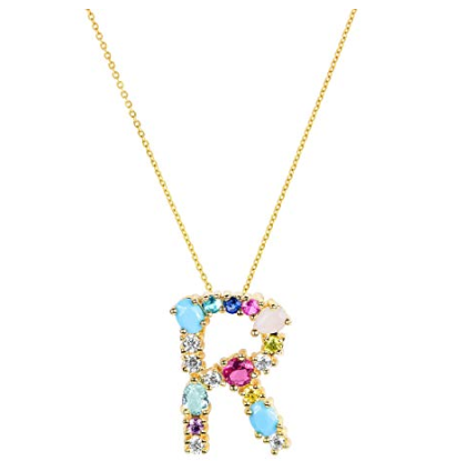 Crystal Initial Necklace