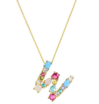 Crystal Initial Necklace
