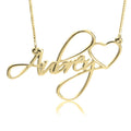 Fancy Heart Name Necklace