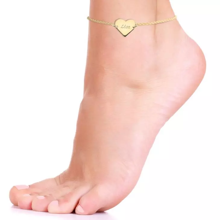 Heart Name Anklet