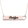 One Heart Bar Necklace
