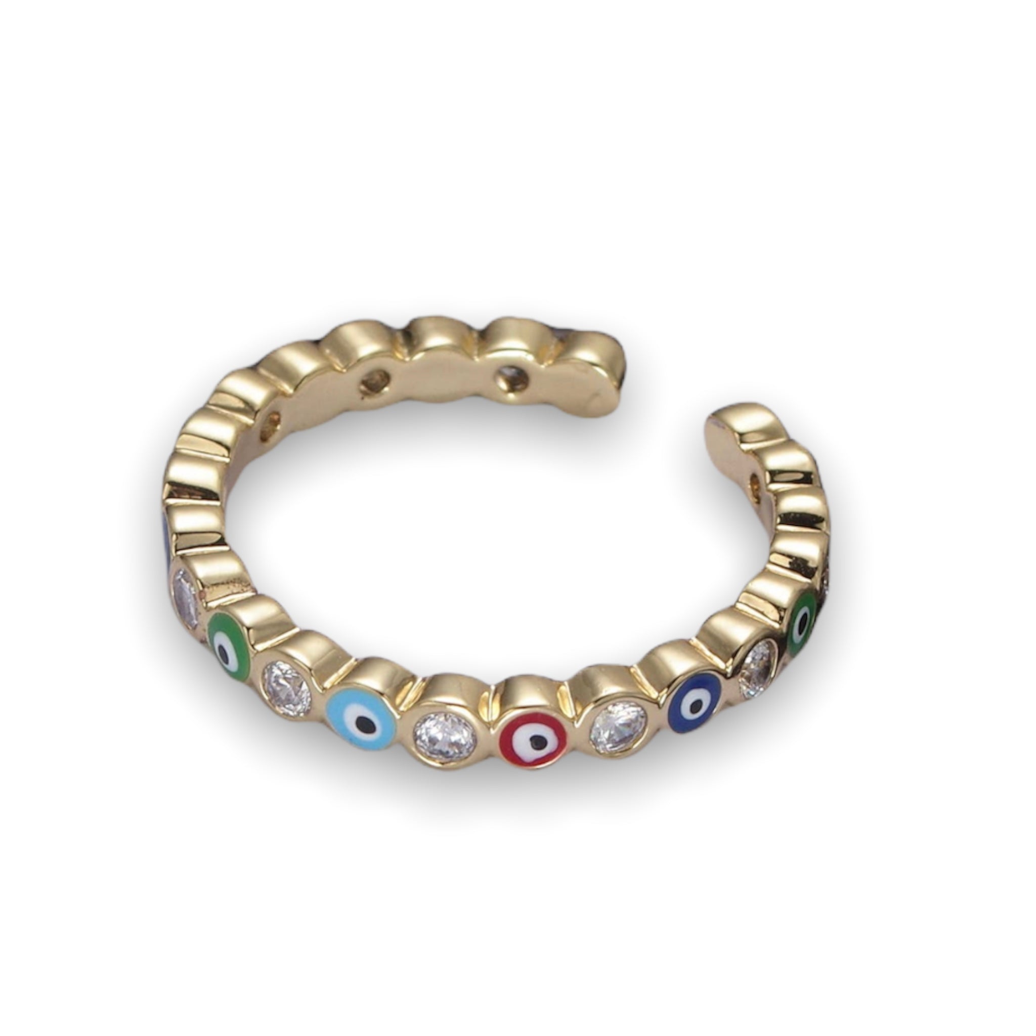 Multi Color Evil Eye Ring