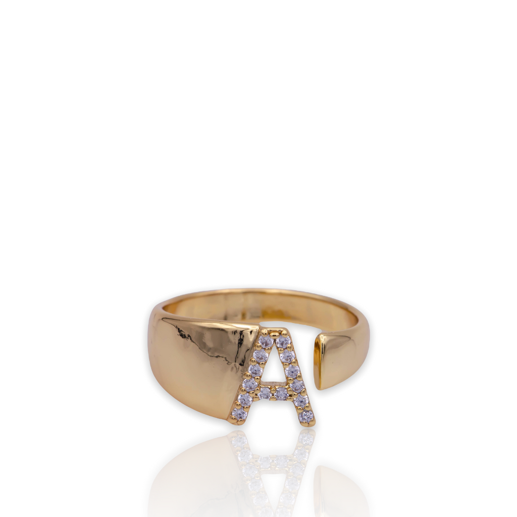 Chunky Crystal Initial Ring