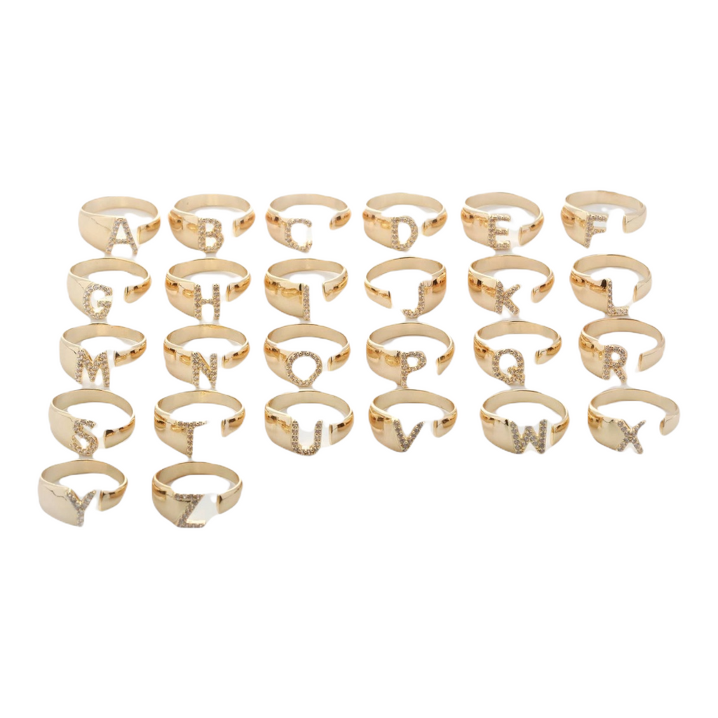 Chunky Crystal Initial Ring