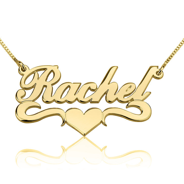 One Heart Name Necklace